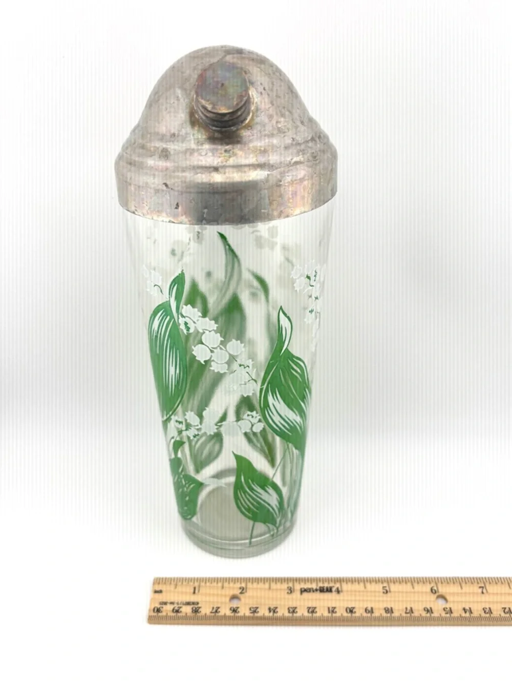 Vintage Hazel Atlas Lily Of The Valley Cocktail Shaker